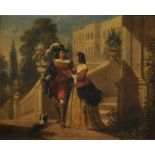 Schwind, Edouard, Paar in Renaissancekostüm / Painting, Couple in Renaissance costumes