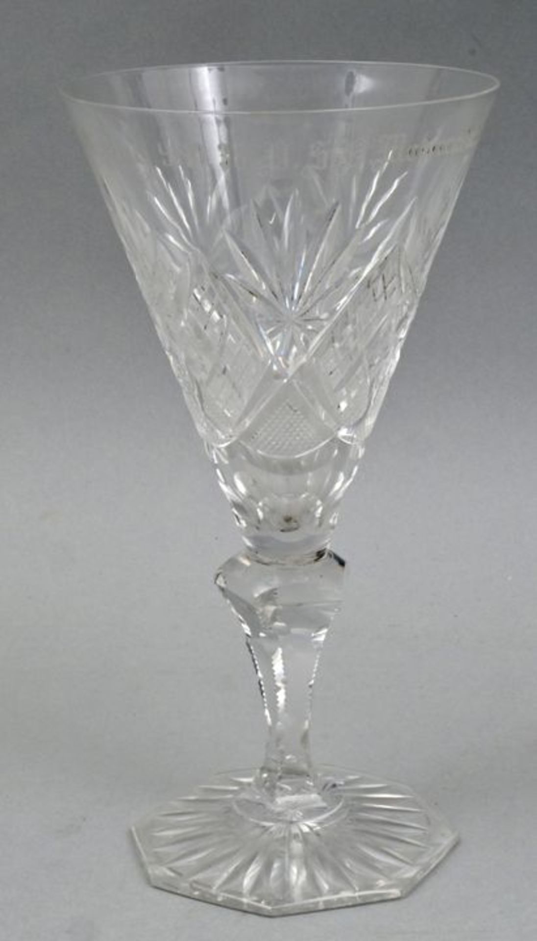 Pokalglas "Motorradabteilung" / Crystal glass goblet