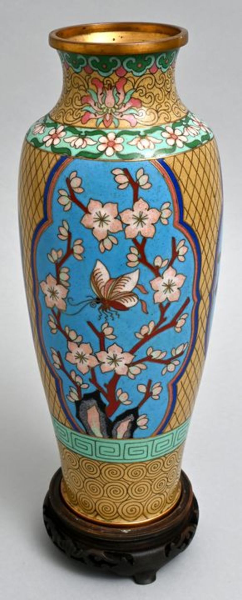 Cloisonnévase, China / vase - Bild 5 aus 5