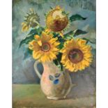 Ebermann, Fritz, Sonnenblumen / Flower painting