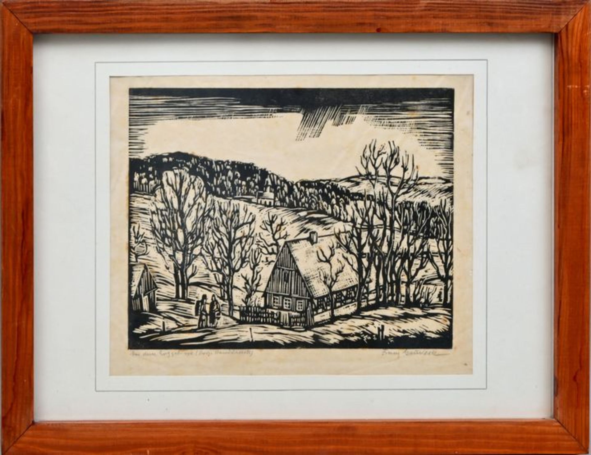 Gaudeck, Franz, Erzgebirge / Woodcut - Image 2 of 3