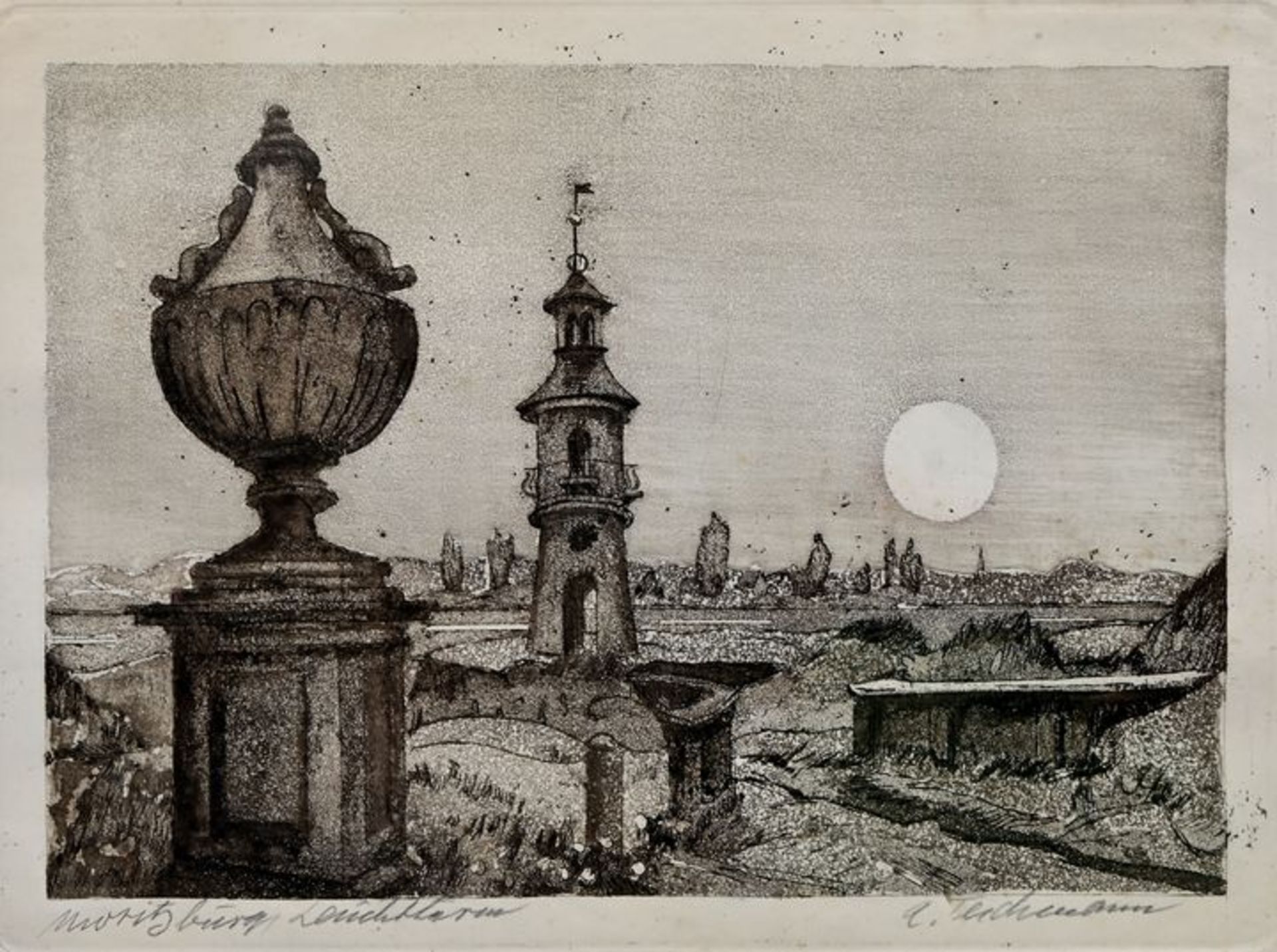 Teichmann, Aquatinta, Moritzburg / Etching