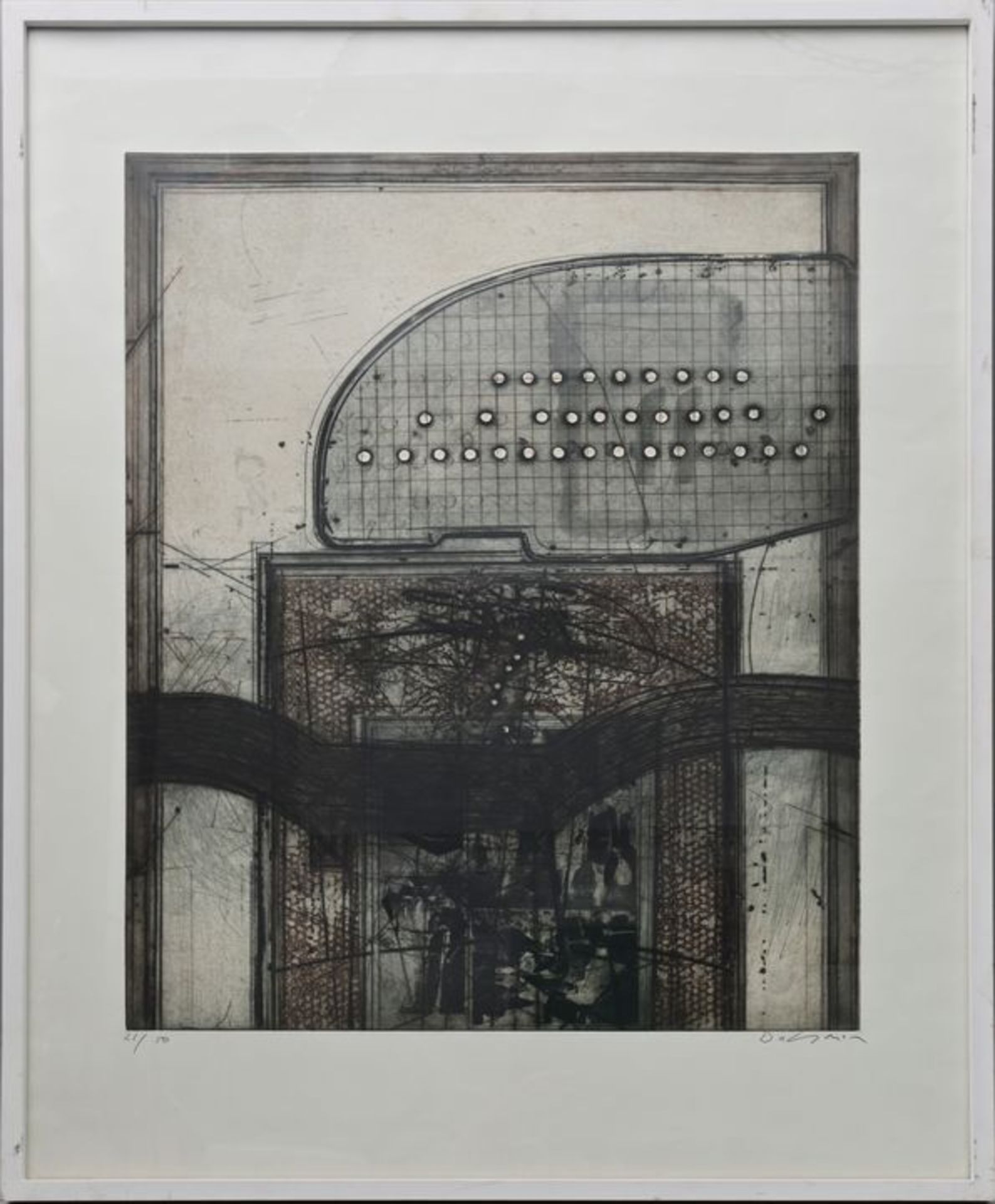 Dahmen: O.T./ etching - Image 2 of 5