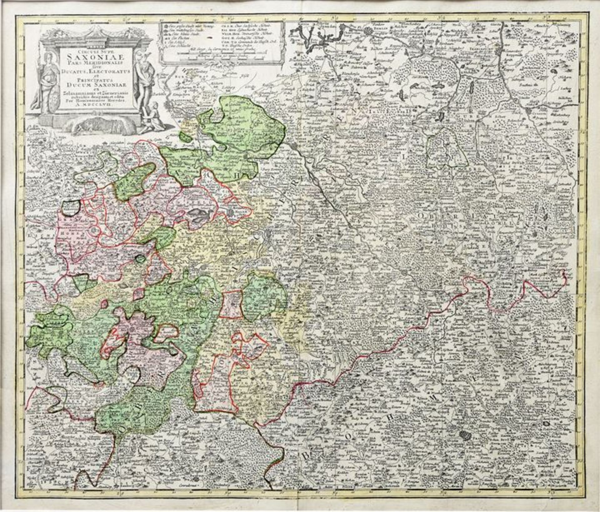 Karte von Sachsen/ map