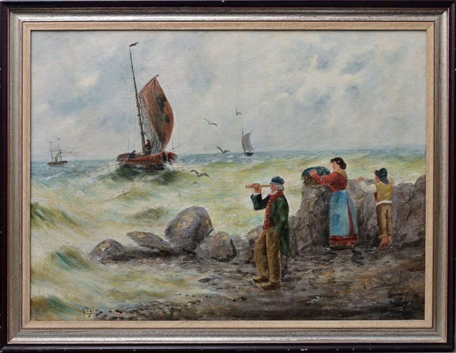 Marinestück/ marine painting - Image 2 of 5