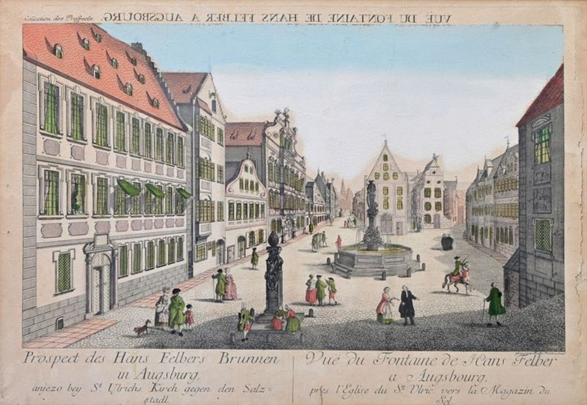 Gucckastenblatt: Augsburg/ view of the city of Augsburg