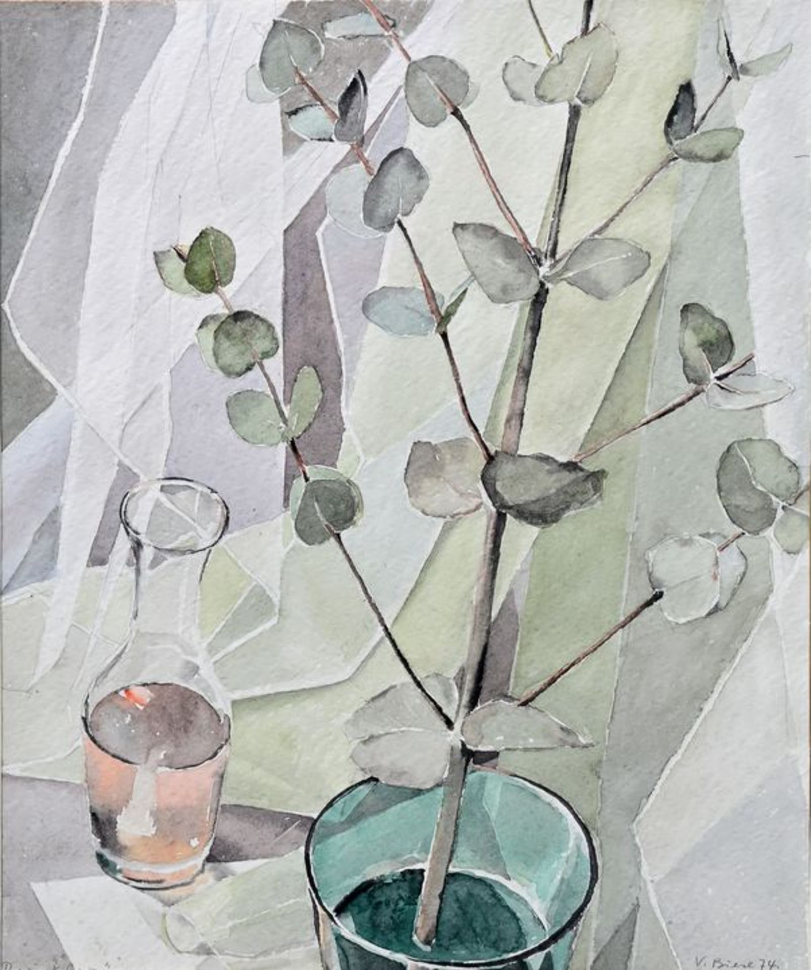 Rosa und Grün/ watercolour