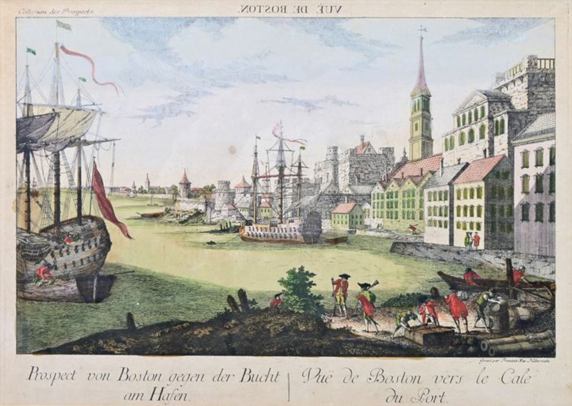 Guckkastenblatt: Boston/ view of Boston