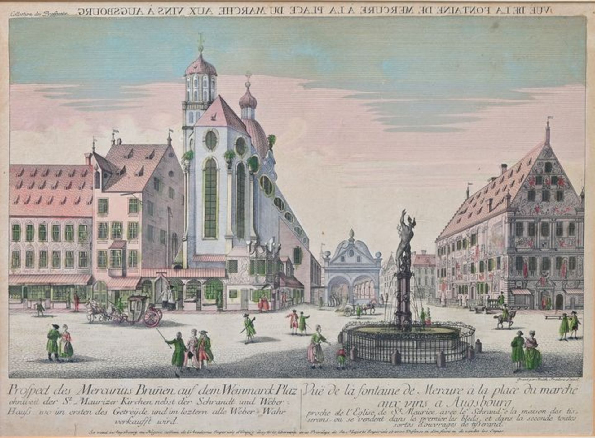 Guckkastenblatt: Augsburg/ view of the city of Augsburg