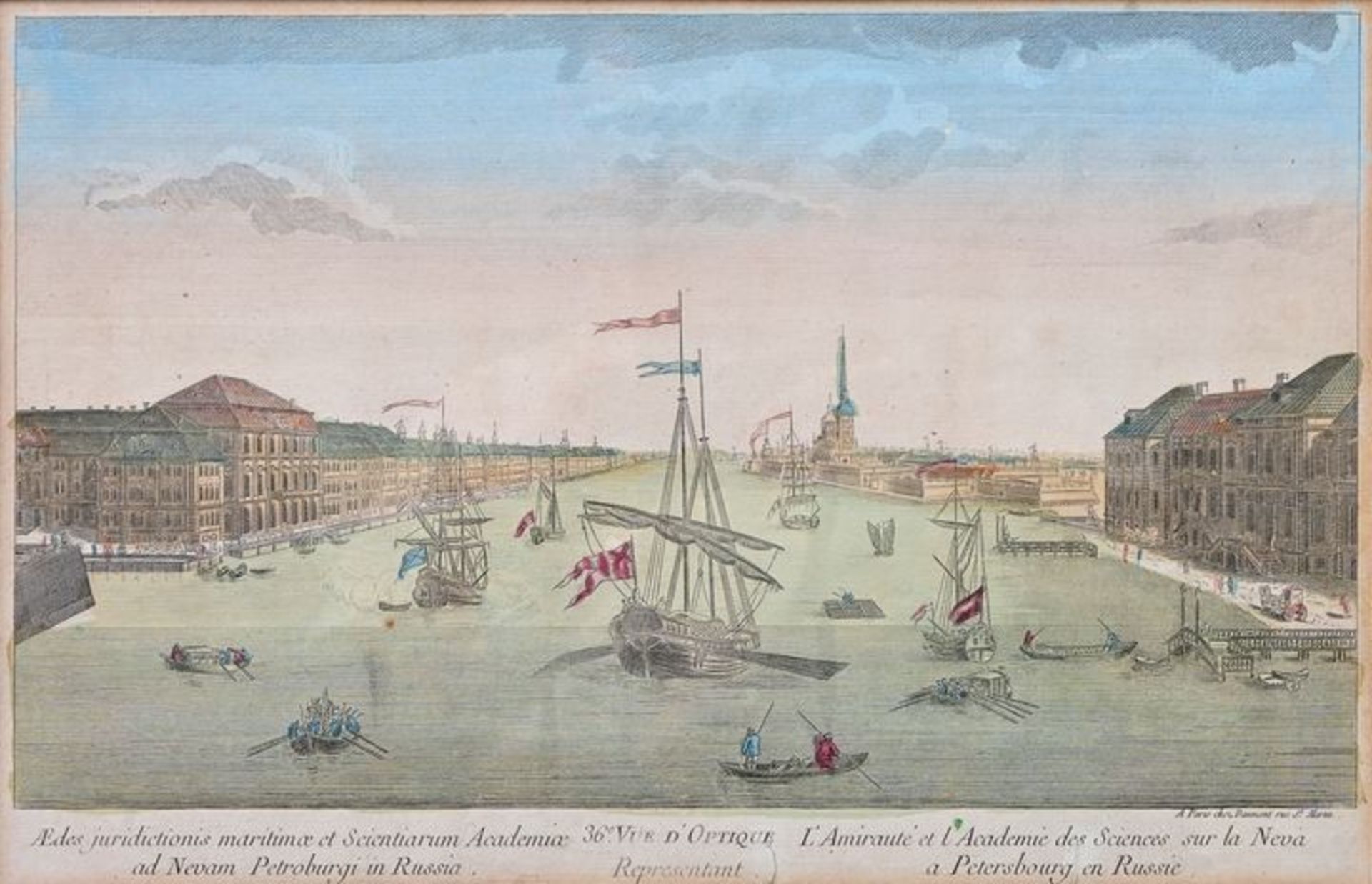 Guckkastenblatt: St. Petersburg/ view of Saint Petersburg