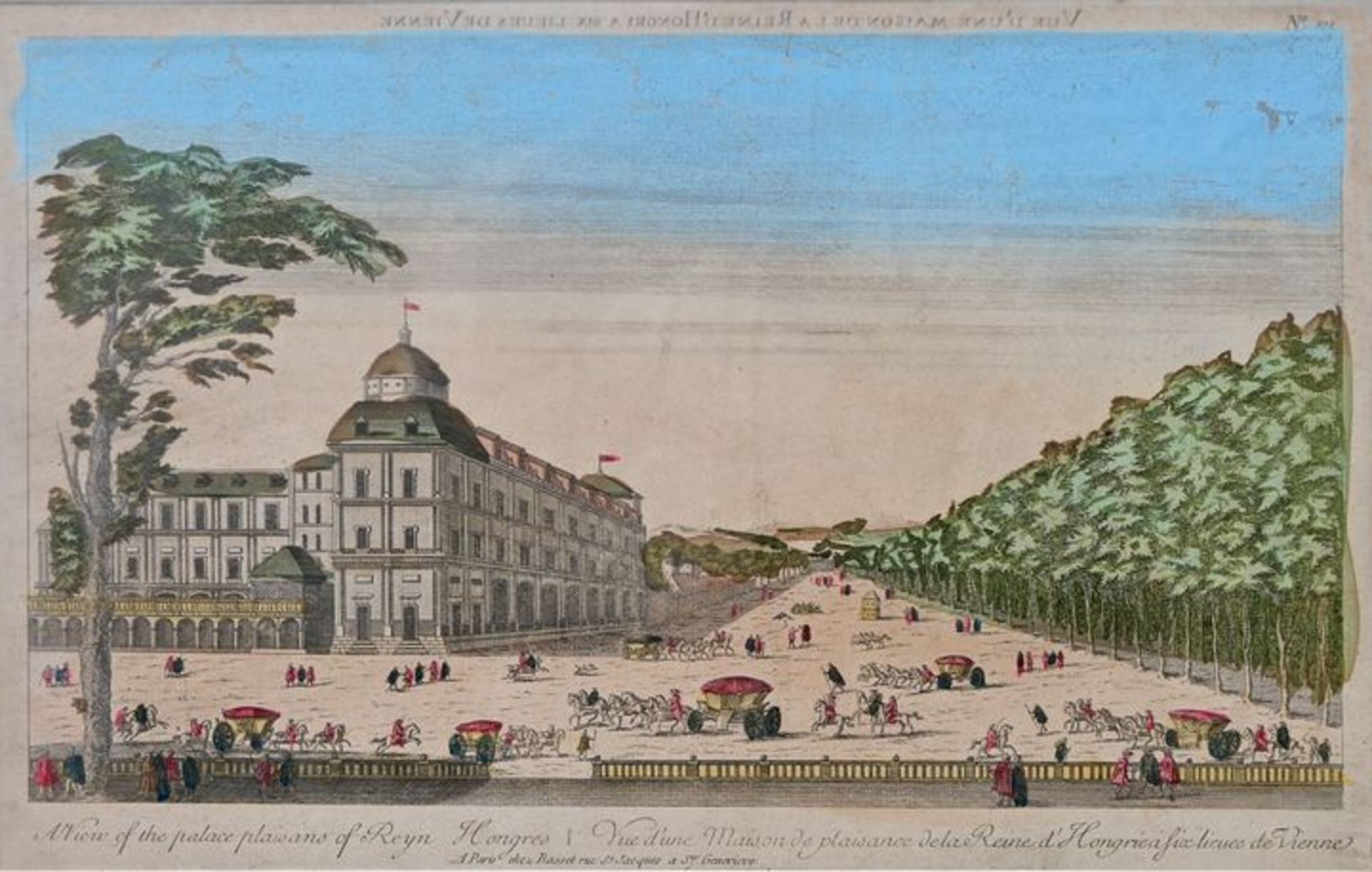 Guckkastenblatt: Aranjuez/ view of the Royal Palace in Aranjuez