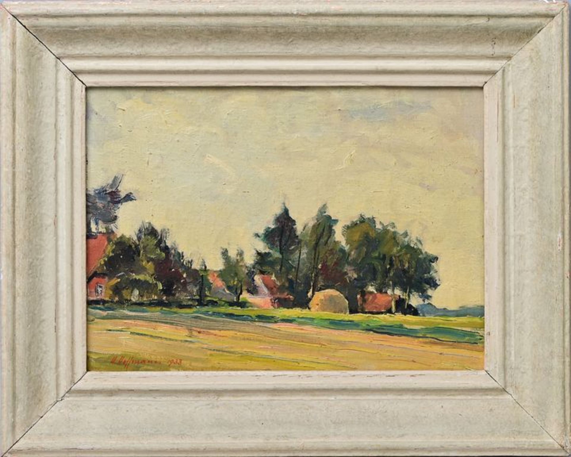 Hoffmann, H., Idyllische Dorfansicht / Hoffmann, Idyllic village view - Image 4 of 5