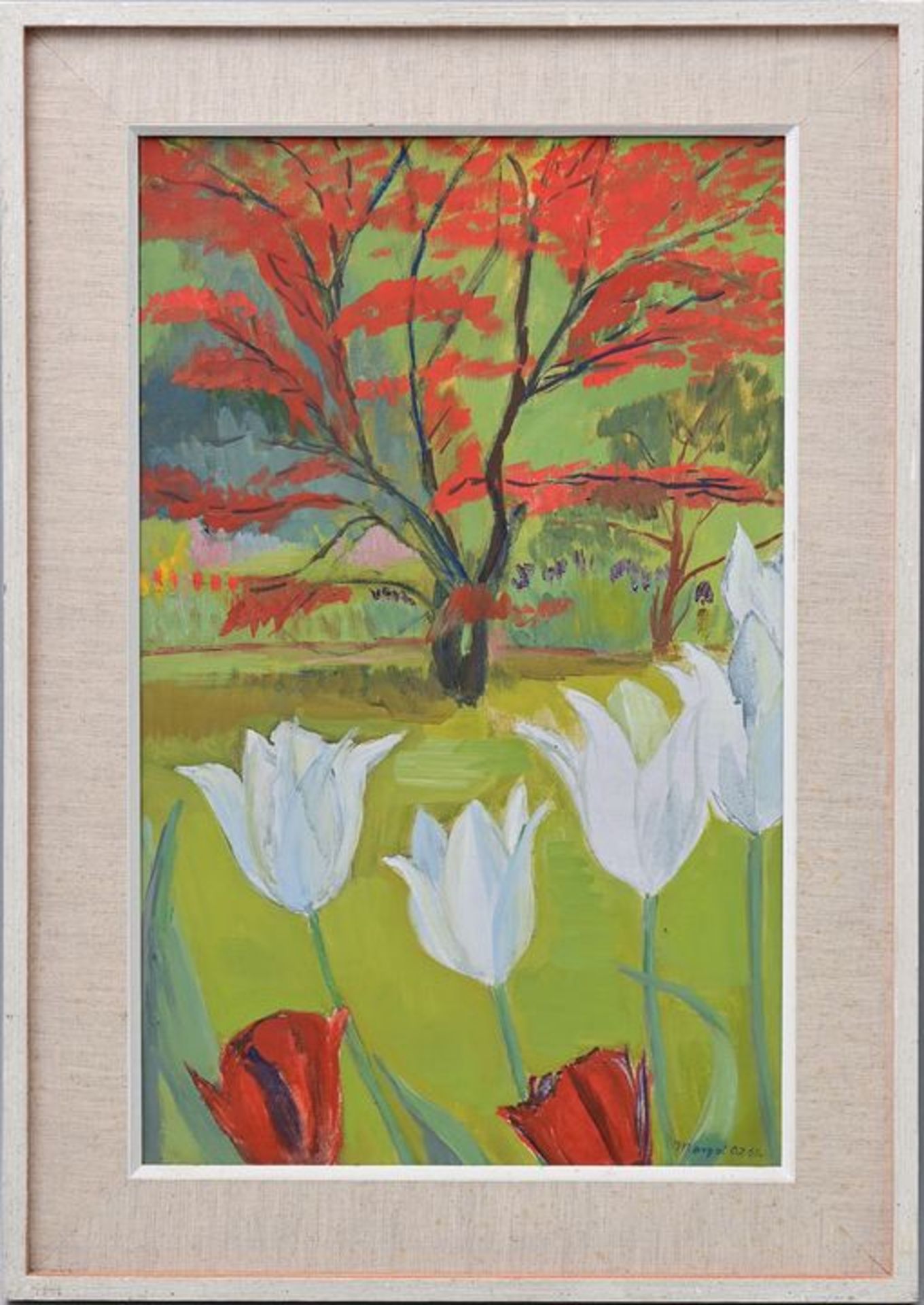 Opferkuch-Jacoby, Margot, "Stiller Frühling" / still life with tulips - Image 4 of 6