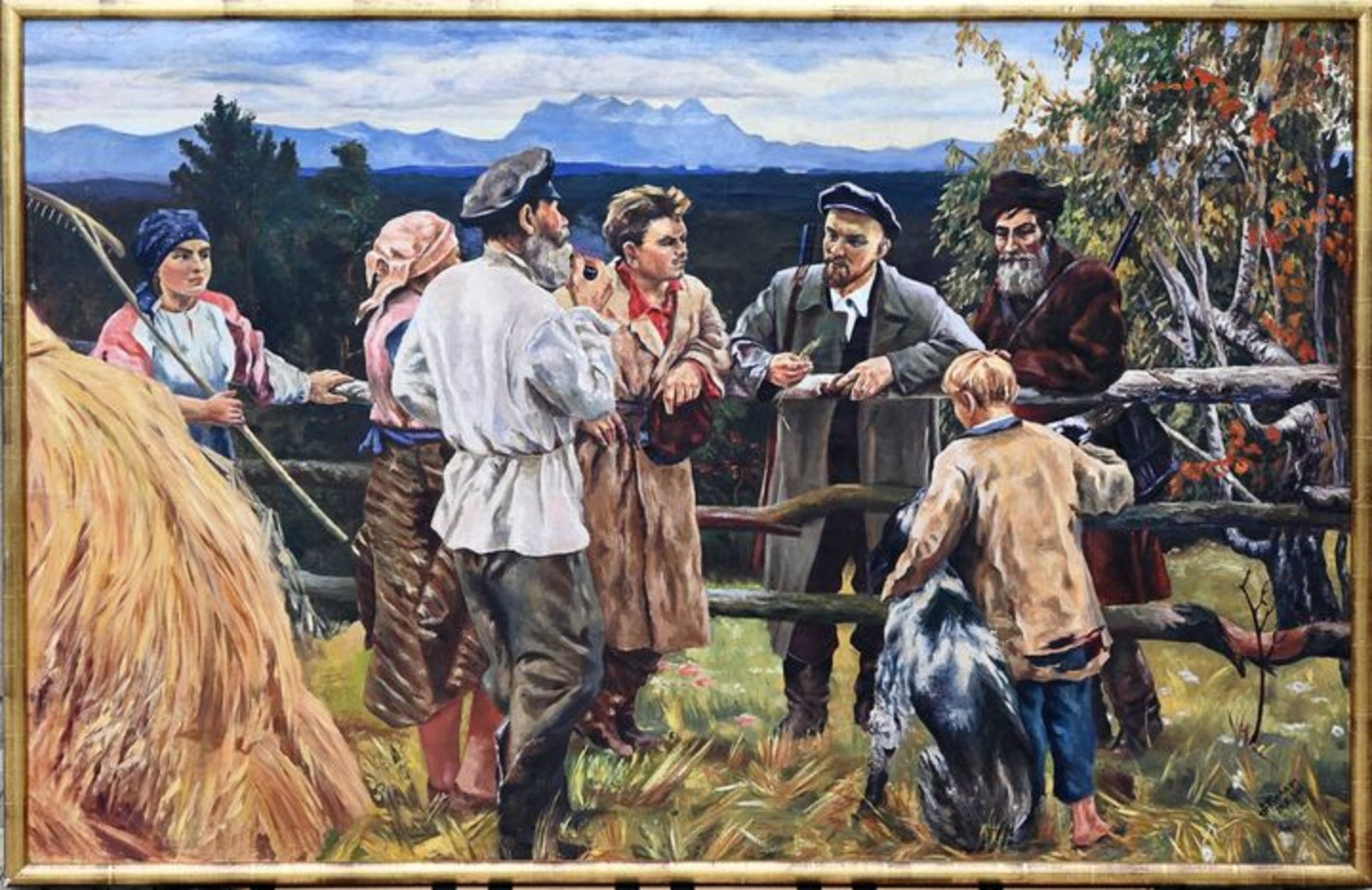 Lenin im Gespräch/ Lenin talking to farmers