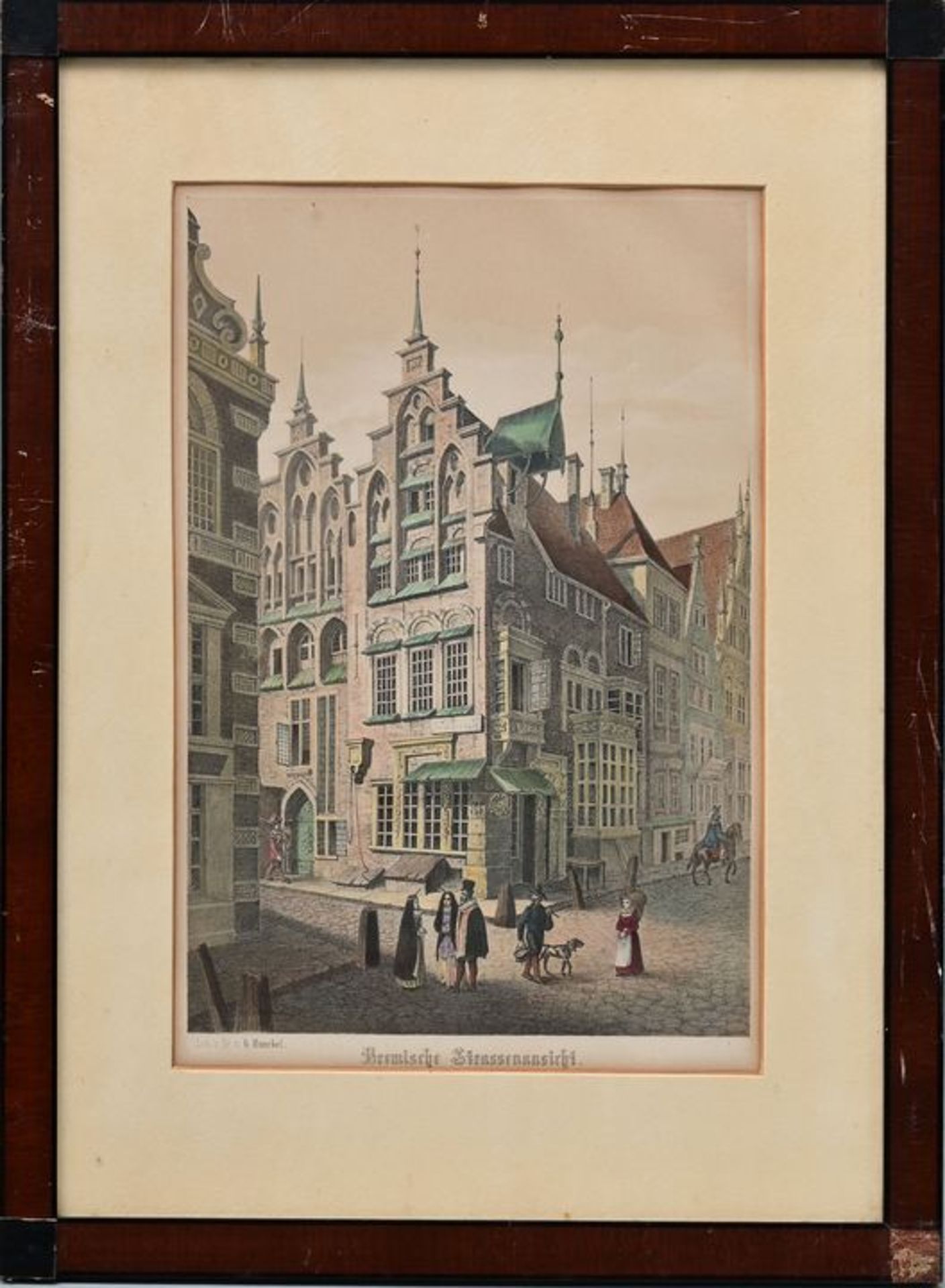 Straßenansicht von Bremen / Lithography - Image 4 of 5