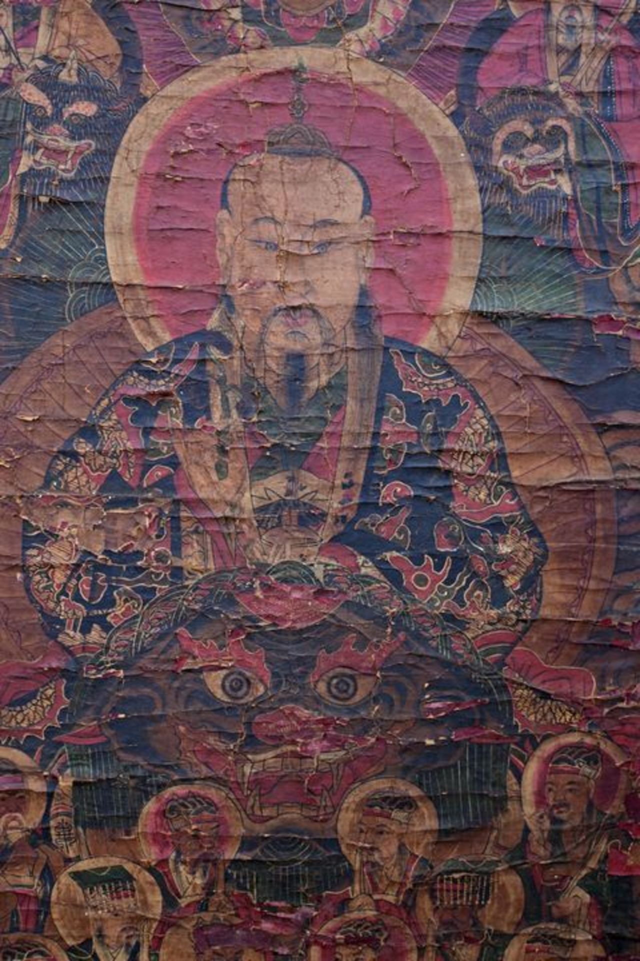 Großes Rollbild Thangka - Image 7 of 12