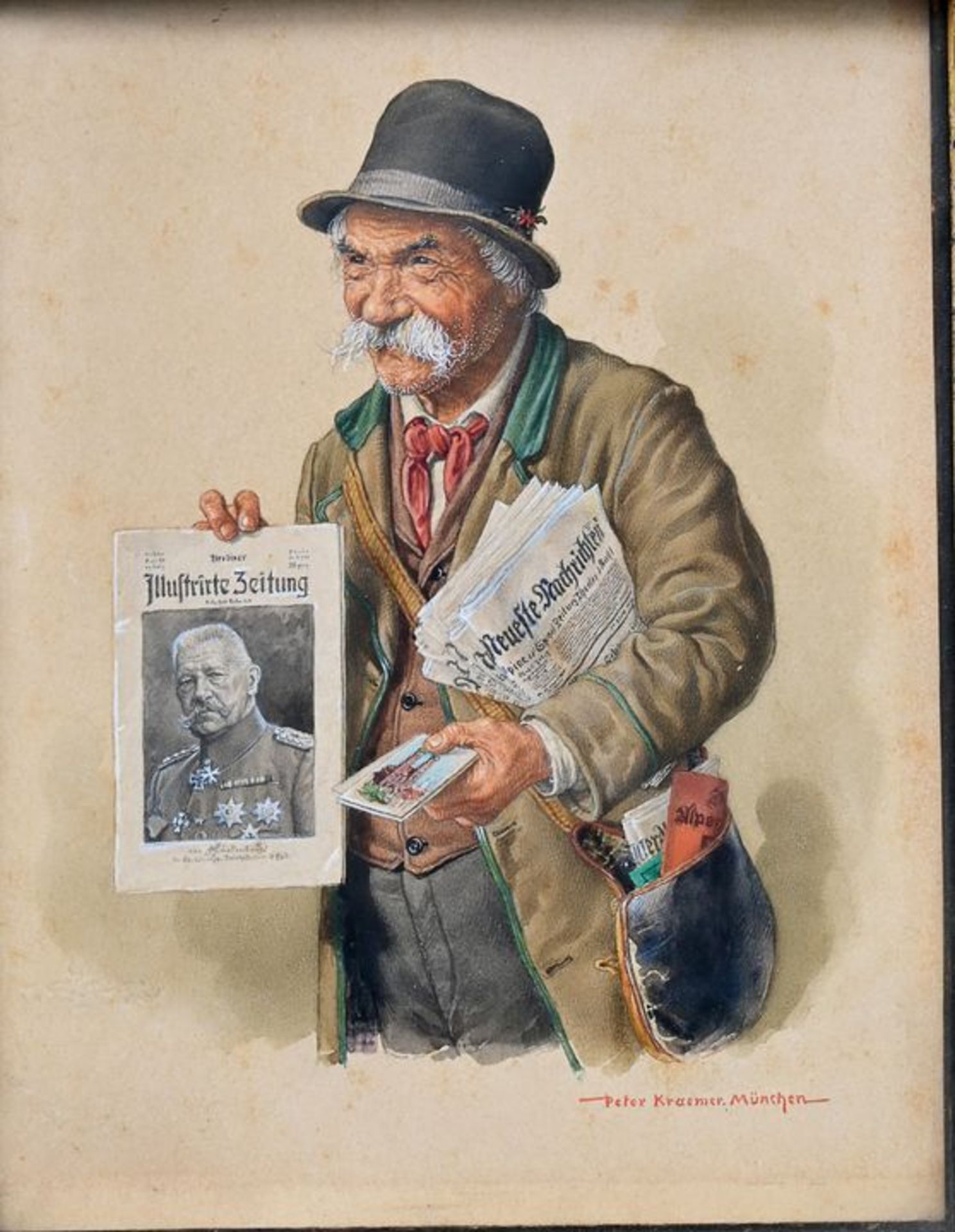 Münchner Zeitungsverkäufer/ newspaper man