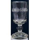 Pokalglas, Schliffmedaillon / Glass goblet