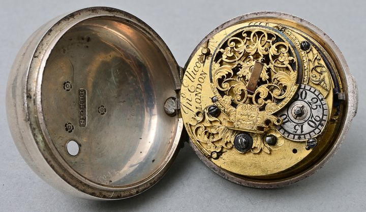 Herrentaschenuhr mit Übergehäuse / Men´s pocket watch with case - Bild 4 aus 5