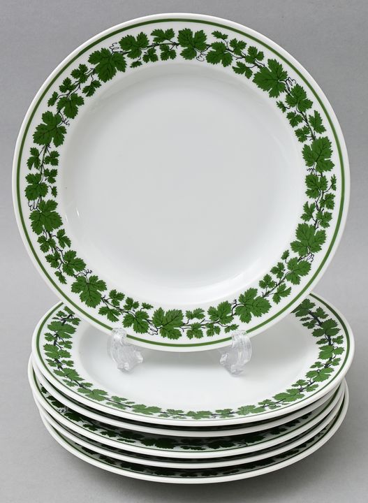 Sechs Abendbrotteller, Meissen / Six plates, Meissen