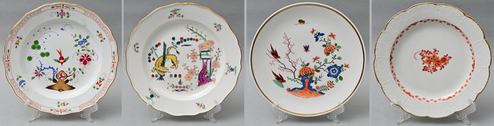 Vier Teller, Meissen / Four different plates, Meissen