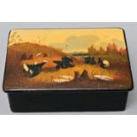Lackdose mit Vögeln / Lacquer box with birds