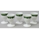 Fünf Eierbecher, Meissen / Five egg cups, Meissen