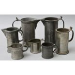 Zinngefäße / Pewter jugs