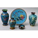 Fünf Teile Cloisonné / Five pieces cloisonné