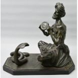 Checetti et Fabbri, Schlangenbeschwörer / Bronze, snake charmer