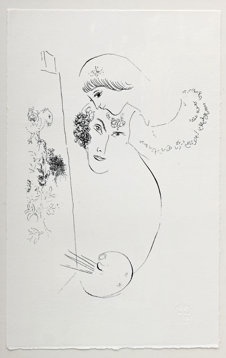 Chagall, Siebdruck / Chagall, silkscreen on woven paper