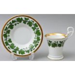 Tasse mit Untertasse Weinlaub/ cup with saucer