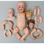 Posten Ersatzteile für Puppen / Lot Spare parts for dolls