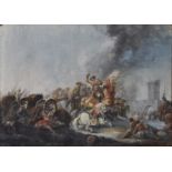 Blarenberghe, Louis Nicolas, zugeschr. Gouache "Schlacht" / Battle scene, Gouache