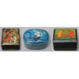 Drei kleine Lackdosen / Three small lacquer boxes