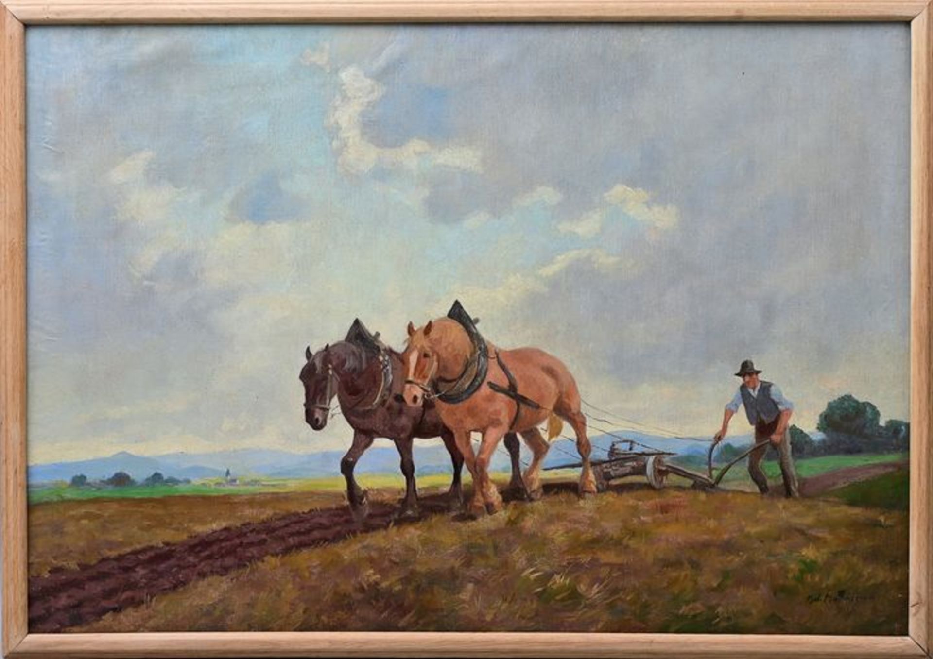 Hoffmann, Landszene / Hoffmann, Rural scene - Bild 2 aus 5