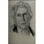 Buchenau Franz Berthold, Damenbildnis Zeichnung "Damenbildnis" / portrait of an older lady