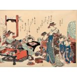 Holzschnitt Kitao Masanobu / Colour woodcut