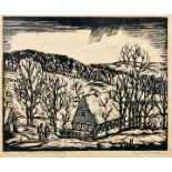 Gaudeck, Franz, Erzgebirge / Woodcut