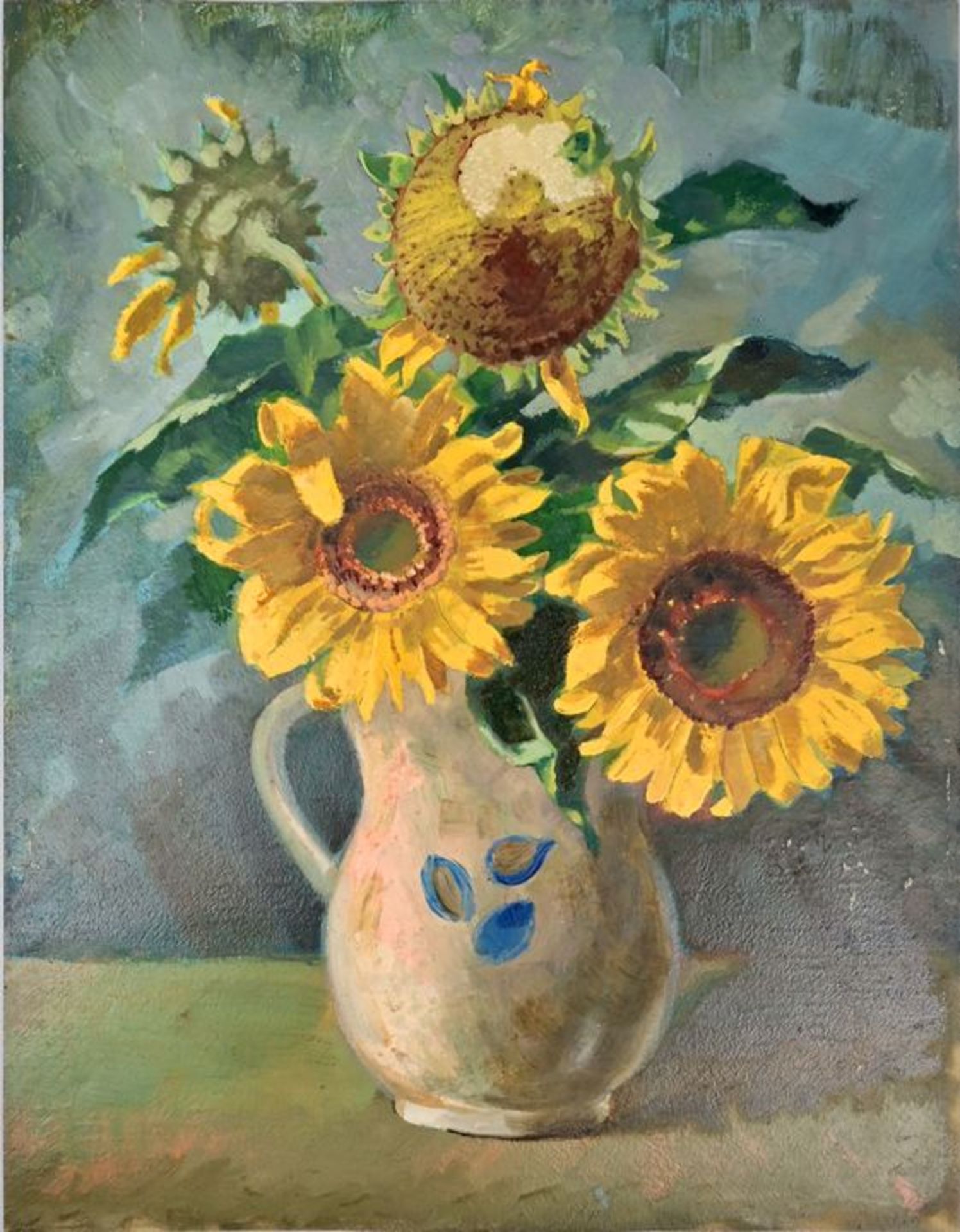 Ebermann, Fritz, Sonnenblumen / Flower painting