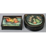 Zwei Lackdosen / Two lacquer boxes