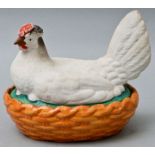 Eierhuhn / Ceramic box in form of a hen