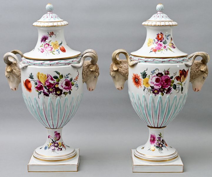 Paar Prunkvasen Fürstenberg/ a pair of large vases