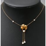 Jugendstil-Collier mit Zuchtperlen / Art Nouveau Necklace with Cultured Pearls