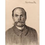 Wollanke Elly, Kohlezeichnung / Charcoal drawing of a man