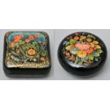 Zwei Lackdosen / Two lacquer boxes