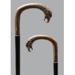 Jugendstil-Spazierstock mit Silbergriff / Cane with silver handle