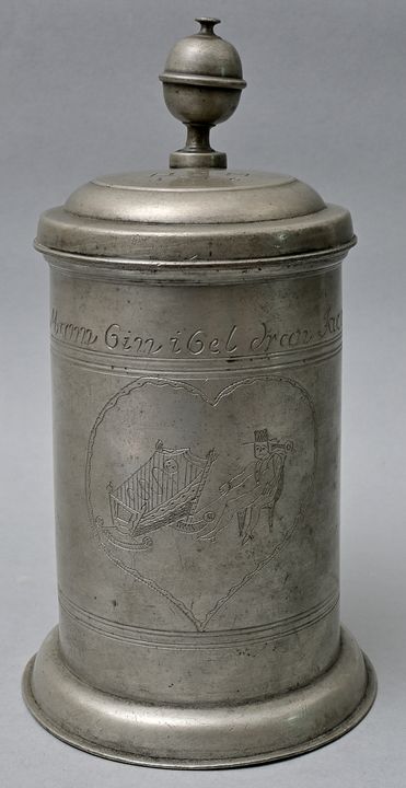 Walzenkrug/ pewter tankard