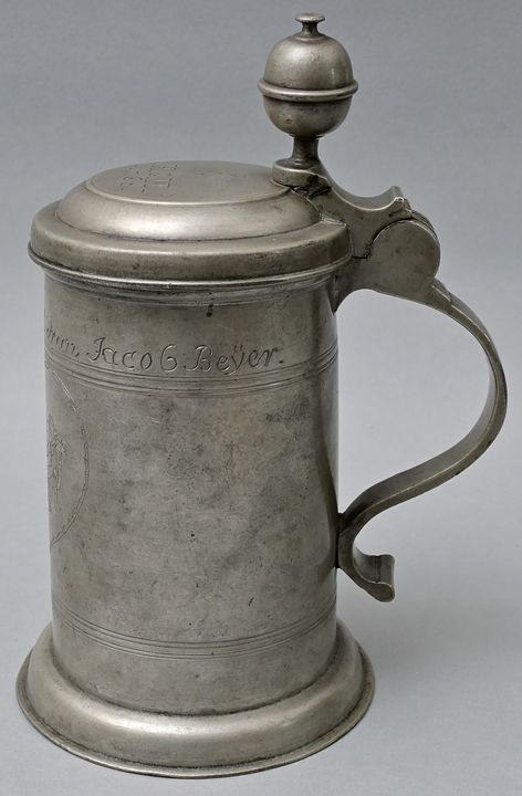 Walzenkrug/ pewter tankard - Image 2 of 5