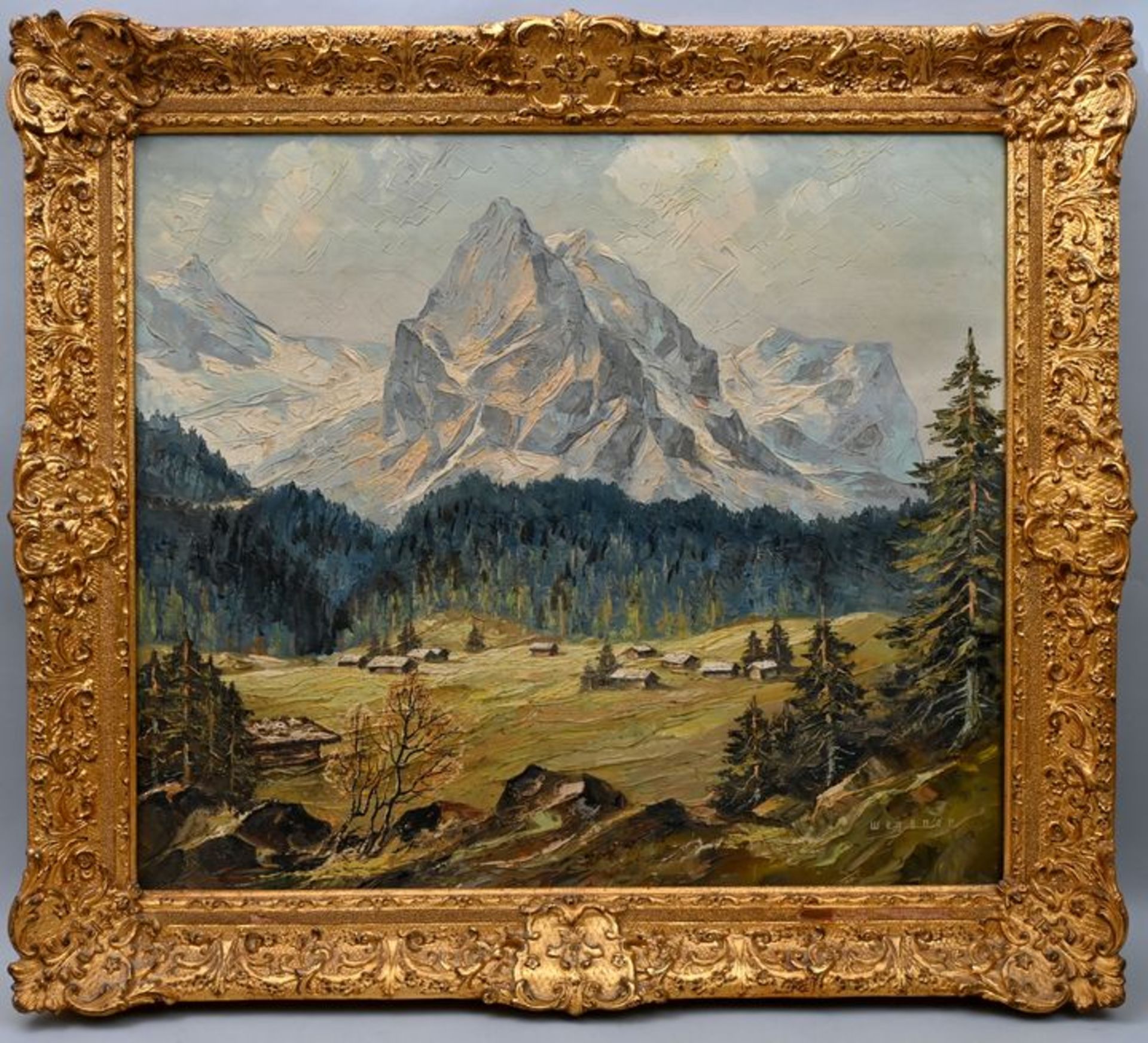 Alpenstück / Landscape painting - Bild 2 aus 7